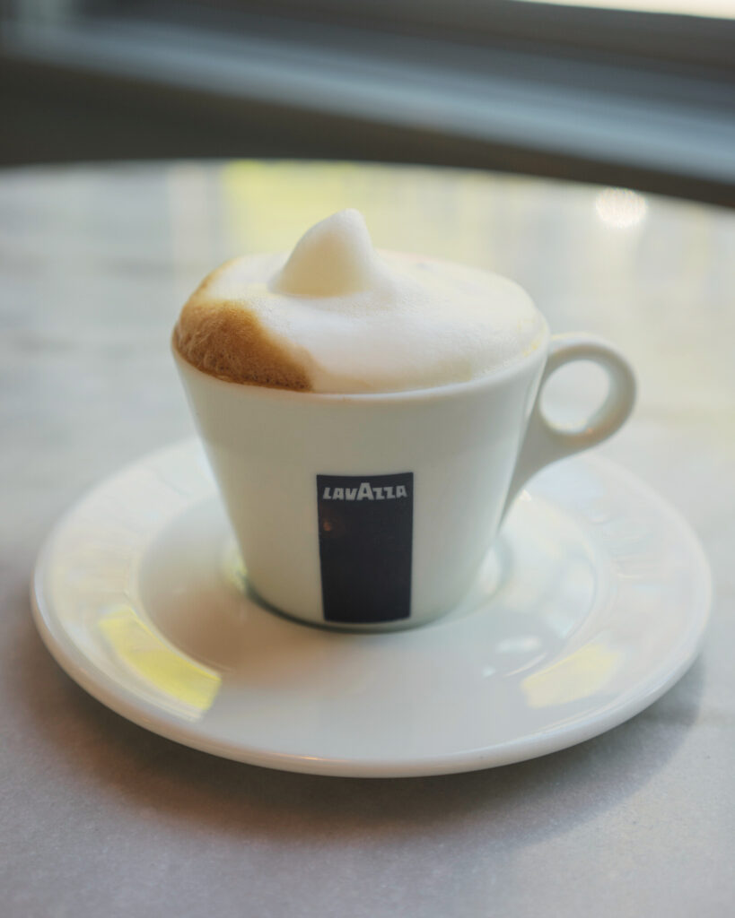 Drink menu button_Tre Gelato Caffe's signature traditional Italian cappuccino